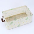 thumbnail image 3 of Unique Bargains Storage Cube Collapsible Storage Basket with Handles for Shelves 1pk Beige, 3 of 7