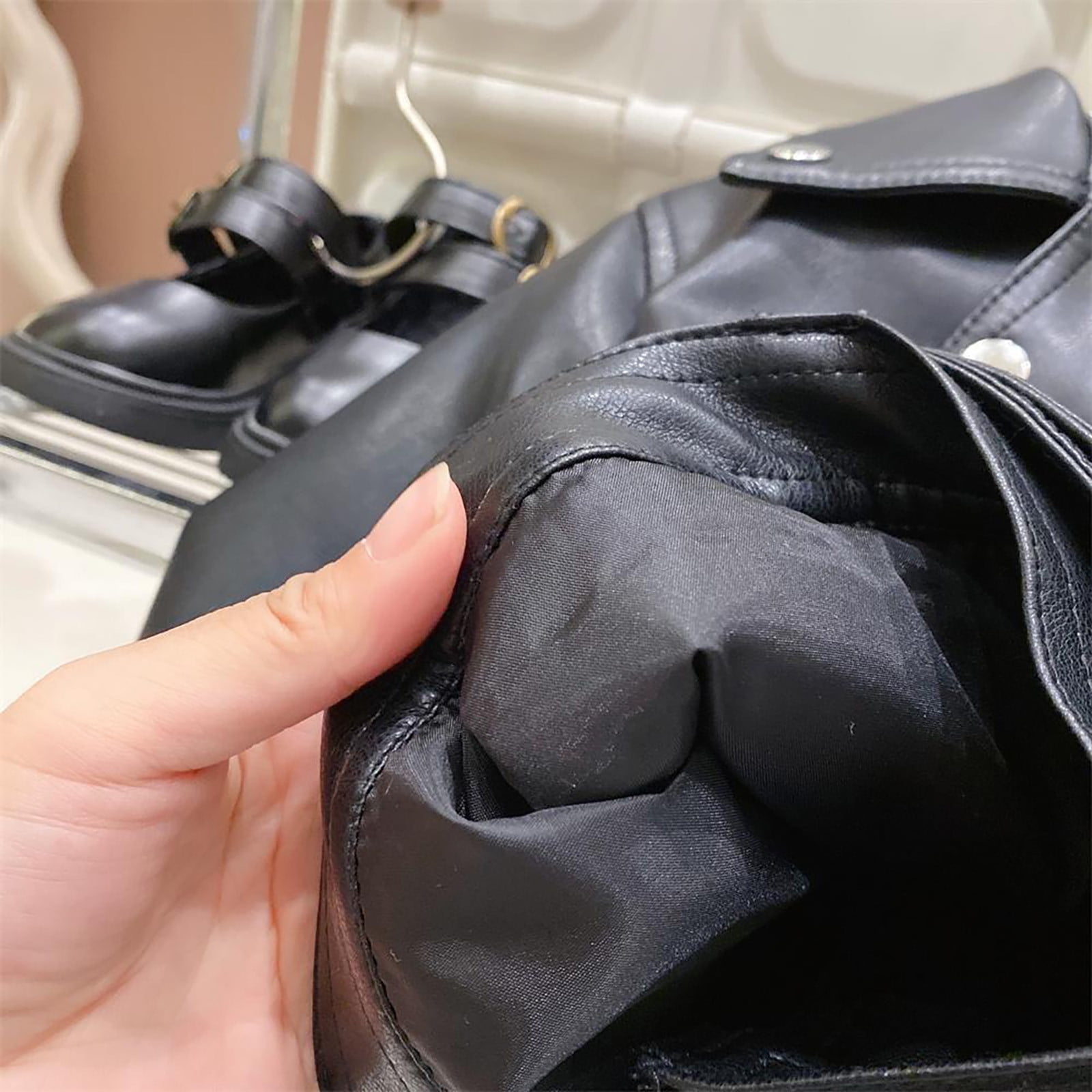 Veste Moto En Cuir Pour Fille – Doudoune Légère Style Rétro, Grand Revers, Fermeture éclair, Pour Automne-hiver 2024