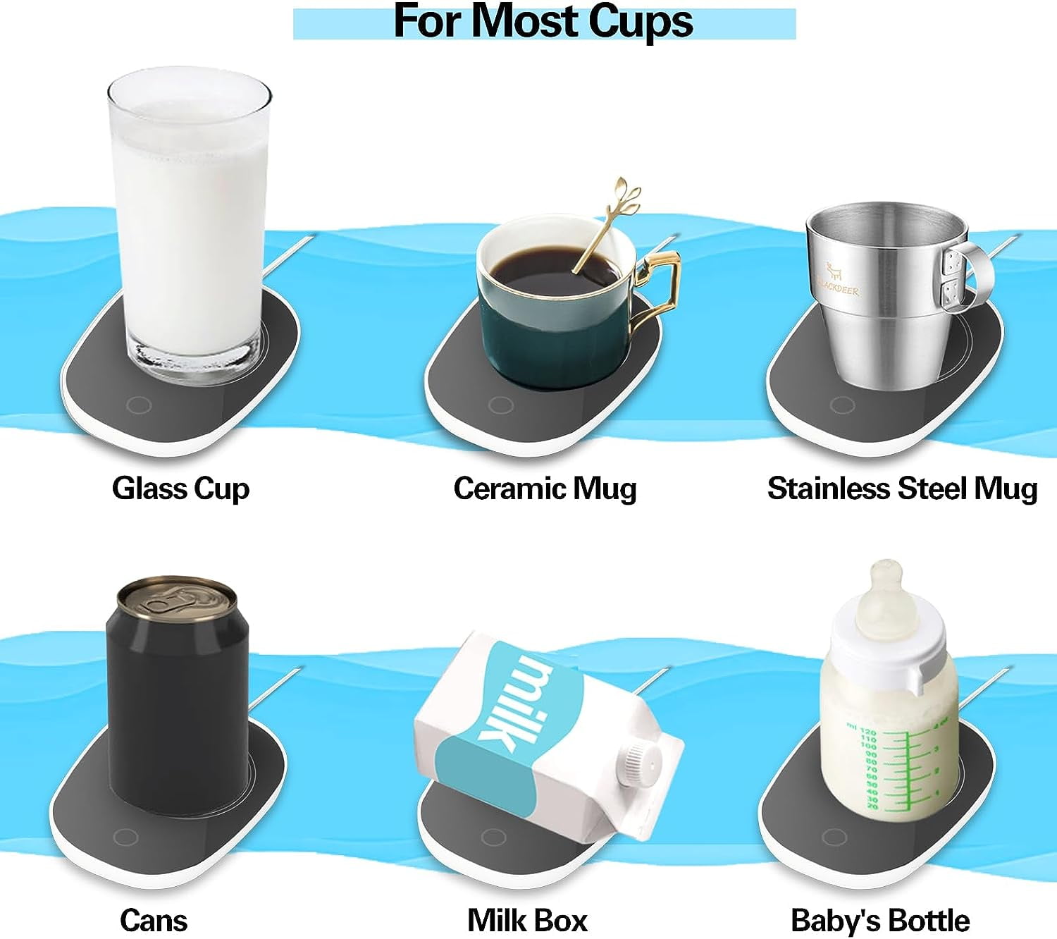 Temperature Control Smart Mug, Coffee Mug Warmer with Mug for Desk Home  Black