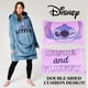 thumbnail image 3 of Sudadera con capucha Disney Stitch Blanket, 2 en 1, sudadera con capucha de forro polar extragrande para bebés Yoda Minnie Mouse, Stitch Gifts (punto azul), 3 of 6