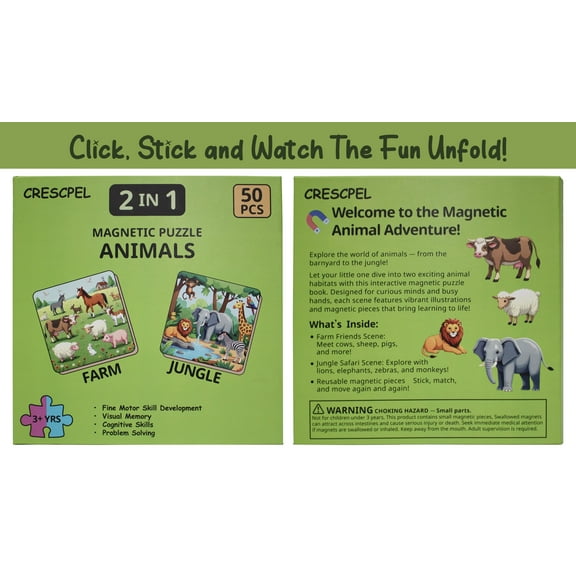 CRESCPEL Jigsaw Magnetic Puzzle Book - 1 Puzzle Book