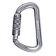 thumbnail image 4 of Mosquetón de seguridad resistente de 30 kN con llavero para equipo de rappel y escalada en roca. Plata, 4 of 8