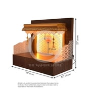 Wooden Mandir for Home/Temple Home/Pooja Mandir Ghar Home Decoration with Lights