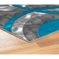 thumbnail image 3 of GLORY RUGS Area Rug Modern 8x10 Turquoise Circles Geometry Soft Hand Carved Contemporary Floor Carpet Fluffy Texture for Indoor Living Dining Room and Bedroom Area, 3 of 6