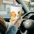thumbnail image 6 of KLL Sunflower Gnomes 5 Print 40oz Stainless Steel Insulated Car Cup with Spillproof Lid - Keep Your Drink Hot or Cold on the Go-Without Straw, 6 of 8