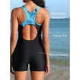 thumbnail image 3 of Charmo Bathing Suits for Women One-Piece Athletic Swimsuits Racerback Boyleg Sports Swimwear, 3 of 10