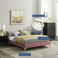 thumbnail image 4 of Modway Liva Performance Velvet Queen Bed in Dusty Rose, 4 of 12