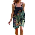 thumbnail image 2 of Moda mujer estilo étnico estampado hombro frío tirantes bolsillos Cami pantalones mono Pompotops qyievc2083, 2 of 6