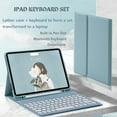 Keyboard Case with Pencil Holder for iPad 9th Generation 2021, Slim Folio Cover with Detachable