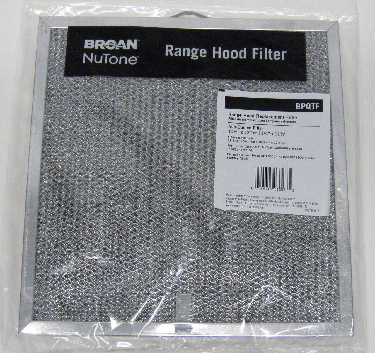 Compatible Broan S06124-02 06124-02 Grease Range Hood Filter 8" x 9-1/2" 