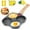 Black, without Lid, variant on Non-Stick Egg Frying Pan, Non-Stick Egg Frying Pan 4-Hole Non Sticks Breakfast Cooking, 4 Hole Skillet with Handle, Suitable for Gas Stove & Induction Cookware for Hamburger (White, without Lid)