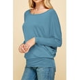 thumbnail image 5 of Made by Johnny Women's Batwing Long Sleeve Top XXXL DENIM, 5 of 6
