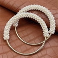 thumbnail image 4 of FENOHREFE Bag Replacement Handle Purse Pearl Handle Handmade Bag Accessories Handbag Chain Bag Purse Round Handles, 4 of 8