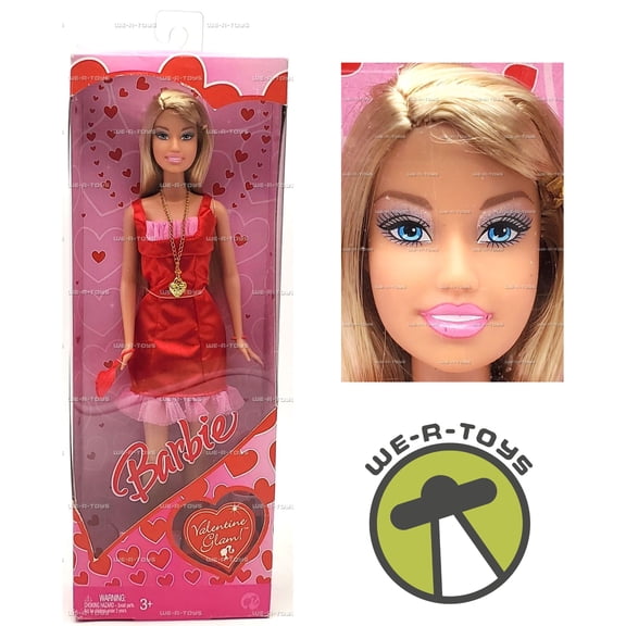 Open Box Barbie Valentine Glam Doll 2008 Mattel #70473