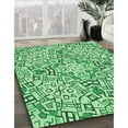 thumbnail image 3 of Ahgly Company Machine Washable Indoor Rectangle Transitional Green Area Rugs, 6' x 9', 3 of 7