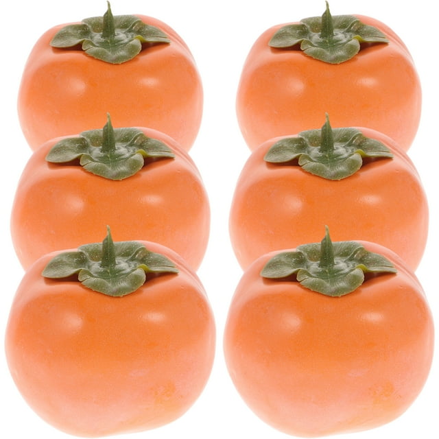 Miangastore 6Pcs Fake Persimmon Props Photography Props Artificial Persimmon Props Fruit Decors