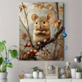 thumbnail image 4 of Qisvanset 12x16 Inch Framed Canvas Wall Art Tree Dwelling Woodland Mouse Cute Rustic Wildlife Nursery Wall Art, 4 of 8