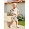 thumbnail image 5 of BemeyourBBs Toddler Baby Boy Mallard Duck Outfit Infant Baby Boys Summer Clothes Short Sleeve Duck Cattle Print T Shirt Tops and Shorts Set Toddler Baby Boys Summer Outfit, 5 of 9