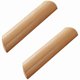 thumbnail image 1 of Set of 10 Fan-Shaped Wooden Cupboard Handles - 128mm Center Distance with Screws, 1 of 5