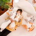 thumbnail image 4 of Almohada de felpa con forma de gato SNOWOLF amarilla 50 cm, 4 of 7