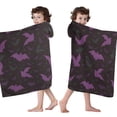 thumbnail image 4 of Halloween Bat Camouflage Pattern Hooded Bath Towel，60"x35" for Ages 3 To 12 Kids, Quick Dry Lightweight Soft Microfiber Hood Beach Towel Cover Up for Kids, 4 of 7
