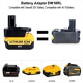 thumbnail image 4 of Adaptador de Batería Biswaye para Dewalt 20V a Ryobi 18V, 4 of 9
