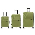 thumbnail image 3 of InUSA AURUM 3-Piece Hardside Luggage Sets with Spinner Wheels, Handle and Trolley, (20"/24"/28"), Green, 3 of 10