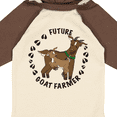 thumbnail image 4 of Inktastic Future Goat Farmer with Cute Goats and Hoof Prints Boys or Girls Long Sleeve Baby Bodysuit, 4 of 5