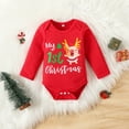 thumbnail image 5 of Douhoow My 1st Christmas Baby Girls Clothes,Elk Print Long Sleeve Romper+Suspender Shorts, 5 of 9