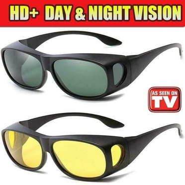 HD Vision Wrap Around Sunglasses Set of 2 Day Night Sunglasses As Seen On TV