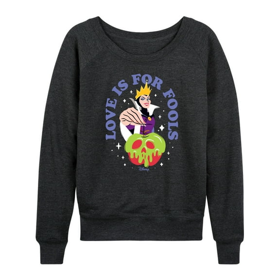 Disney Villains - Valentine's Day - Love Is For Fools - Women's Lightweight French Terry Long Sleeve Shirt