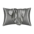 thumbnail image 2 of Kezqiaxn Silk Pillow Cases Satin Pillowcase 50x70cm Standard Size Cooling Pillow Cases Breathable Coral Pillowcases Super Soft Pillow Cover With Envelope Closure, 2 of 2