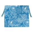 thumbnail image 6 of Jordan Manufacturing 17" x 19" Saltwater Sky Blue Nautical Rectangular Outdoor Chair Pad Seat Cushion with Ties (2 Pack), 6 of 10