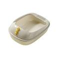 thumbnail image 2 of Caja de arena para gatos Bandeja de arena para mascotas Retrete profundo Fácil limpieza Sartén grande Orinal Inodoro para s Hámsters Gatitos Base Blanca42X28X16CM Yinane Bandeja de arena para gatos, 2 of 8