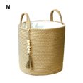 thumbnail image 1 of Baohd Storage Tightly Woven And Cotton Rope Dirty Woven Storage Basket Basket Convenient And Storage Solution Wire Basket Jute with lining M, 1 of 6