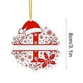 thumbnail image 4 of Christmas Tree Ornaments 2D Acrylic Monogram Pendants With Santa Hat 26 Letters For DIY Crafts And Home Decor, 4 of 4