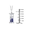 thumbnail image 5 of Gem Stone King Sterling Silver Hourglass Pendant Necklace with 0.75 Ct Sapphire Dust 18" Chain, 5 of 7