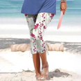 thumbnail image 2 of Womens Relaxed Fit Cargo Pants by Generic XL Solid Black Casual Capris, Drawstring, Cropped, Lightweight, 1 Count, 2 of 5