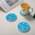 thumbnail image 2 of LNWH Non-Slip Decorative Drink Coasters, Absorbent Blue Cartoon Sea Creature Graffiti Pattern Drink Mats, 6PCS, 2 of 7