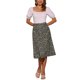 thumbnail image 2 of Faldas Midi Peasant de Mujer INSPIRE CHIC con Cintura Elástica A-Line con Estampado Floral Ditsy en Negro Talla XL, 2 of 6
