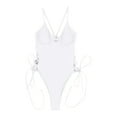 thumbnail image 4 of JINMGG 2024 Bikinis for Women Clearance Women Multi Color Solid Color High Waist Conjoined Body Swimsuit Bikini White S, 4 of 5