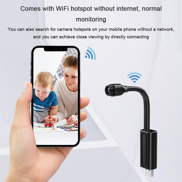 Mini USB Wireless Camera, WiFi Cam HD 1080P Video Tiny Cams Small Surveillance  Cameras with Motion Detection, Home Security Camera with iOS/Android Phone  App 