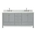 thumbnail image 2 of Ariel Cambridge 73 In. Double Rectangle Sink Vanity With Carrara White Marble 0.75 In Countertop In Grey, 2 of 10