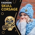 thumbnail image 3 of Broches para las mujeres Punk Rock Aleoy Patrimonio con Rhinestones Halloween Skull Style Shawal Accesorios Ropa para Homme Party Antiguo Oro Speravity AP004670-01, 3 of 7