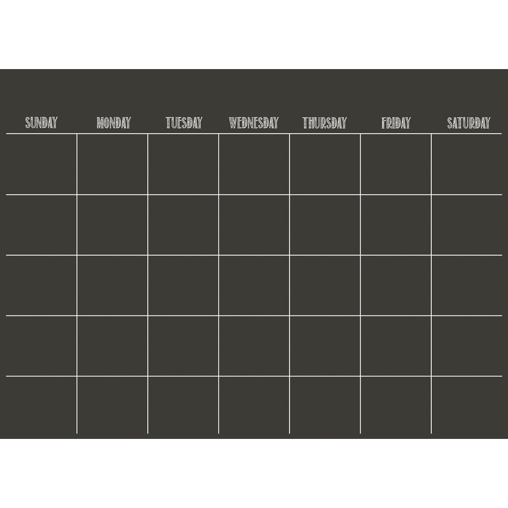 WallPops Black Matte Monthly Calendar Decal Walmart Walmart
