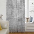 thumbnail image 4 of Grey Black Sheer Curtains 63 Inches Long, Farmhouse Linen Texture Light Filering Curtains, Breathable Simi Curtain Privacy Drapes for Living Room Bedroom Lightweight Window Treatment, 4 of 9
