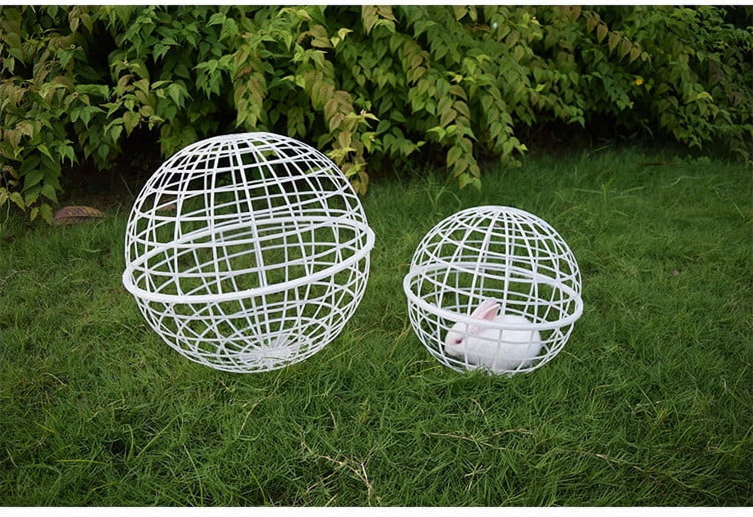 Wovilon 30CM Free Range Chicken Cage Plastic Spherical Chicken Cage Round Rabbits Cage Can Be Rolled For Walking Around In The Scenic Area For Foraging