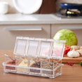 thumbnail image 5 of Caja de condimentos, tarro de almacenamiento, caja de plástico multifuncional transparente para condimentos con tapa, cuchara que puede contener condimentos, 5 of 5