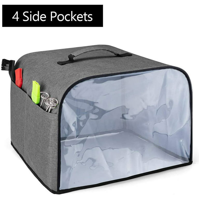 Blender Dust Cover with Accessory Pocket Compatible with Ninja Foodi, 8.25 x 9 x 17.75 Inches, Gray Color Cover-1