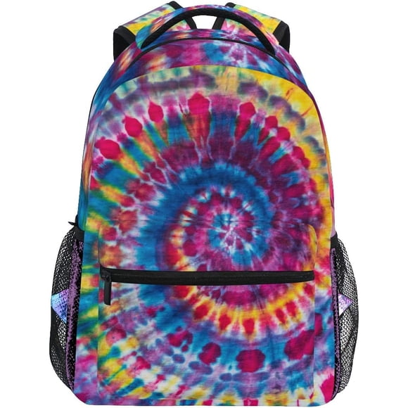 Colorful Tie Dye Backpack Daypacks Bookbag Camping Hiking Travel School Shoulder Bag for Men Women